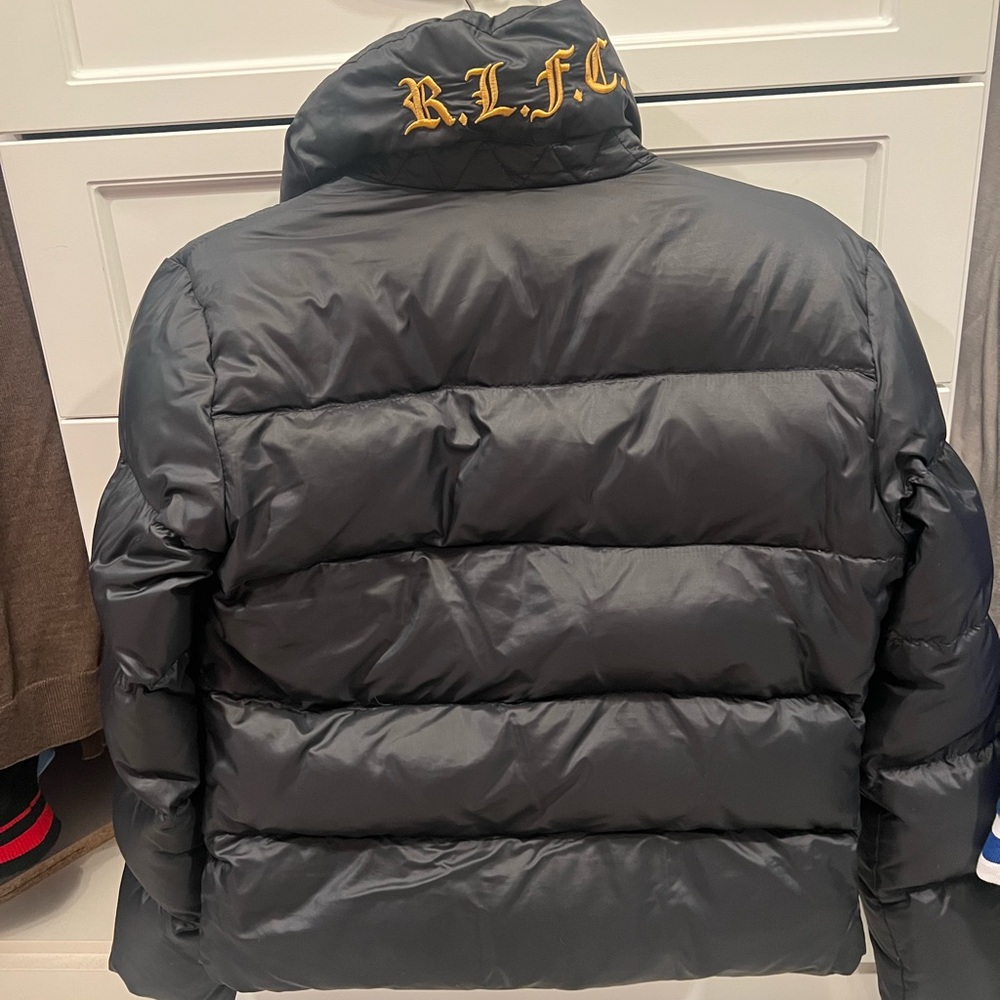 Ralph Lauren Rugby Black Puffer Jacket with Red Plaid Interior; women’s size S - Picture 2 of 7